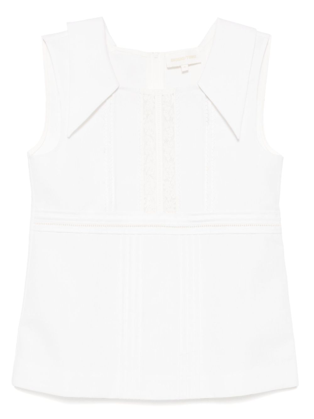Square-neck top - White