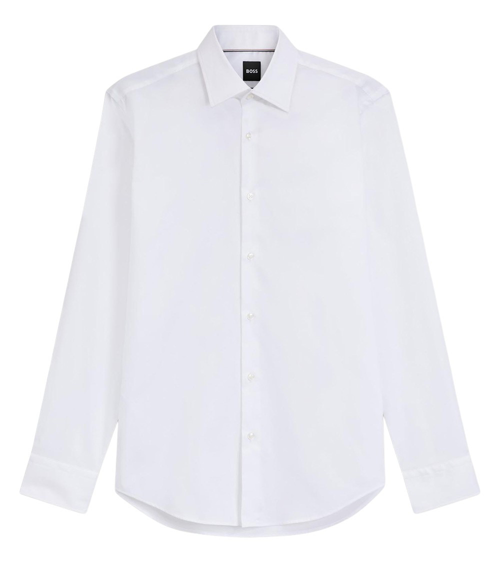 White Regular Solid Shirts