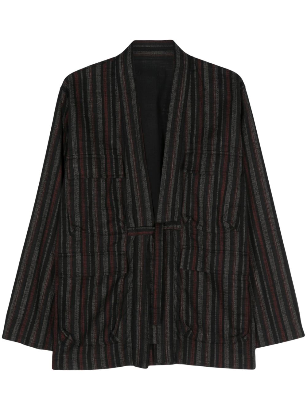 Wagara striped jacket - Black