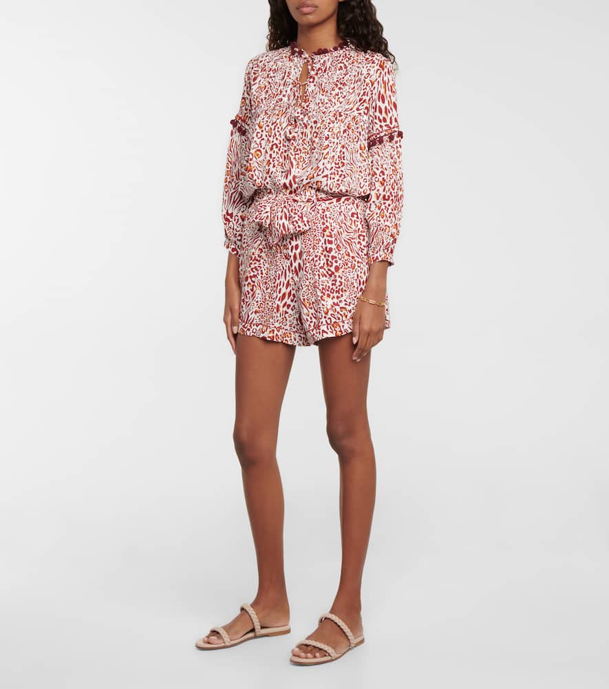 Clara leopard-print blouse