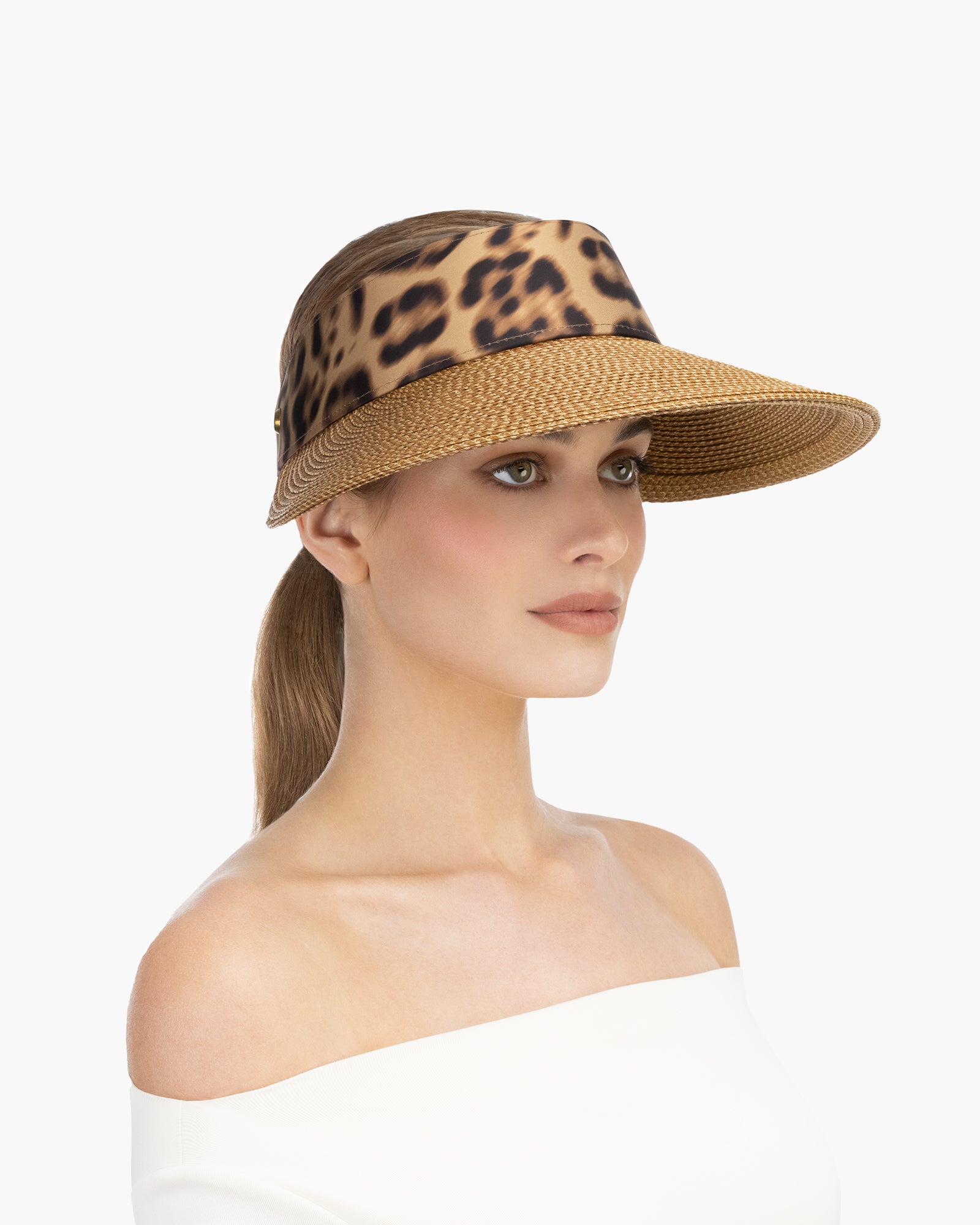 Champ II Visor for Women - Natural/Black - Larger Peak Span