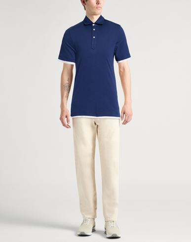 Man Polo shirt Navy Size XS Cotton