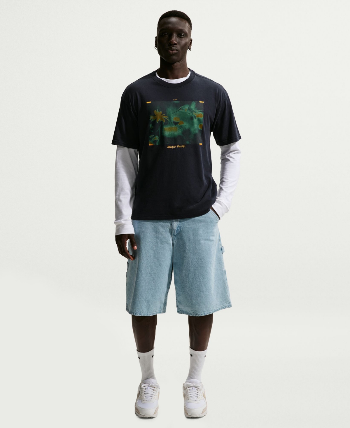 Men's Sportswear Loose-Fit T-Shirt - Dark Obsidian