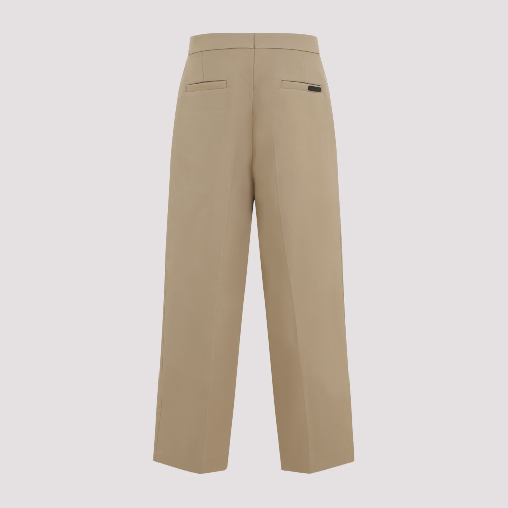 Beige Wool Trousers