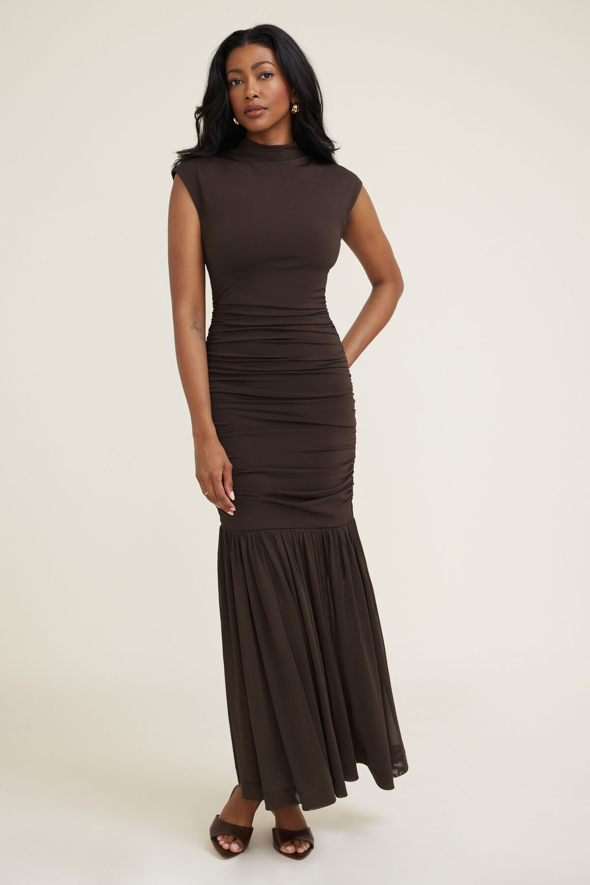 Sculpt Mix Media Mermaid Maxi Dress