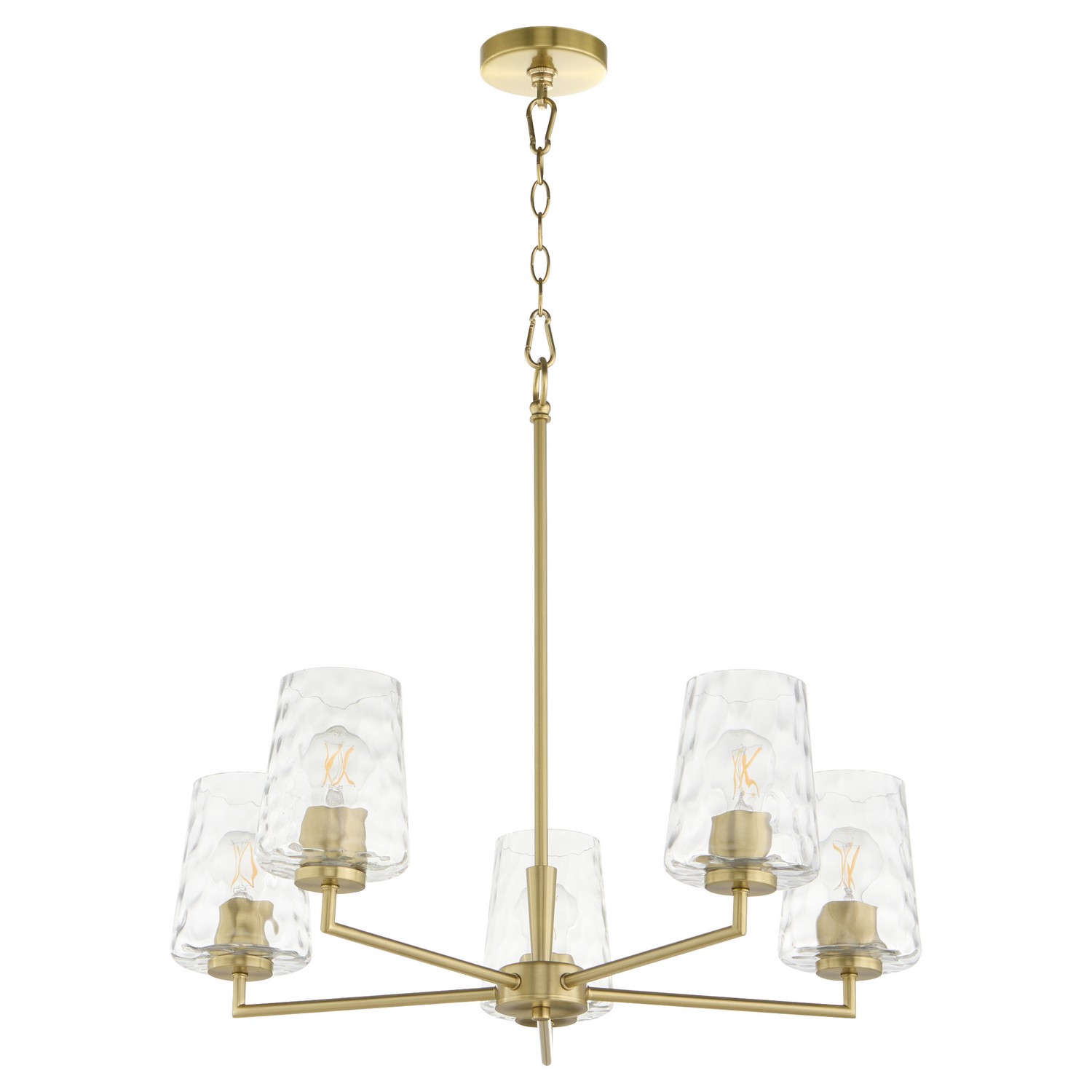 Aged Brass Chandelier from the Goodwin Collection