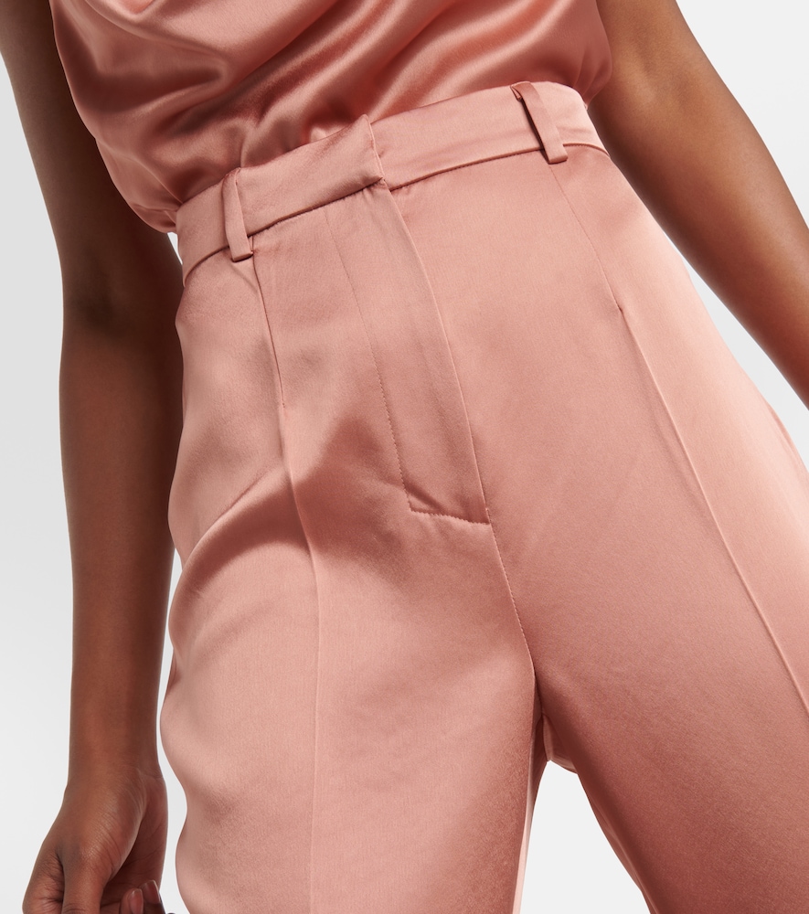Nanushka Leena high-rise satin straight pants
