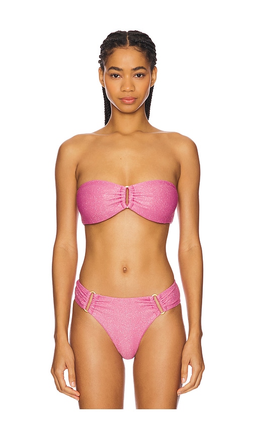 PQ Detail Bandeau Bikini Top in Pink. -  M also in