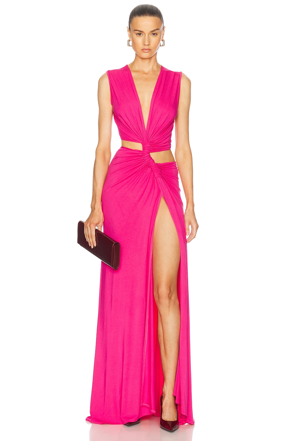 Sid Neigum Triple Loop Knit Dress in Red - Red. S also in L