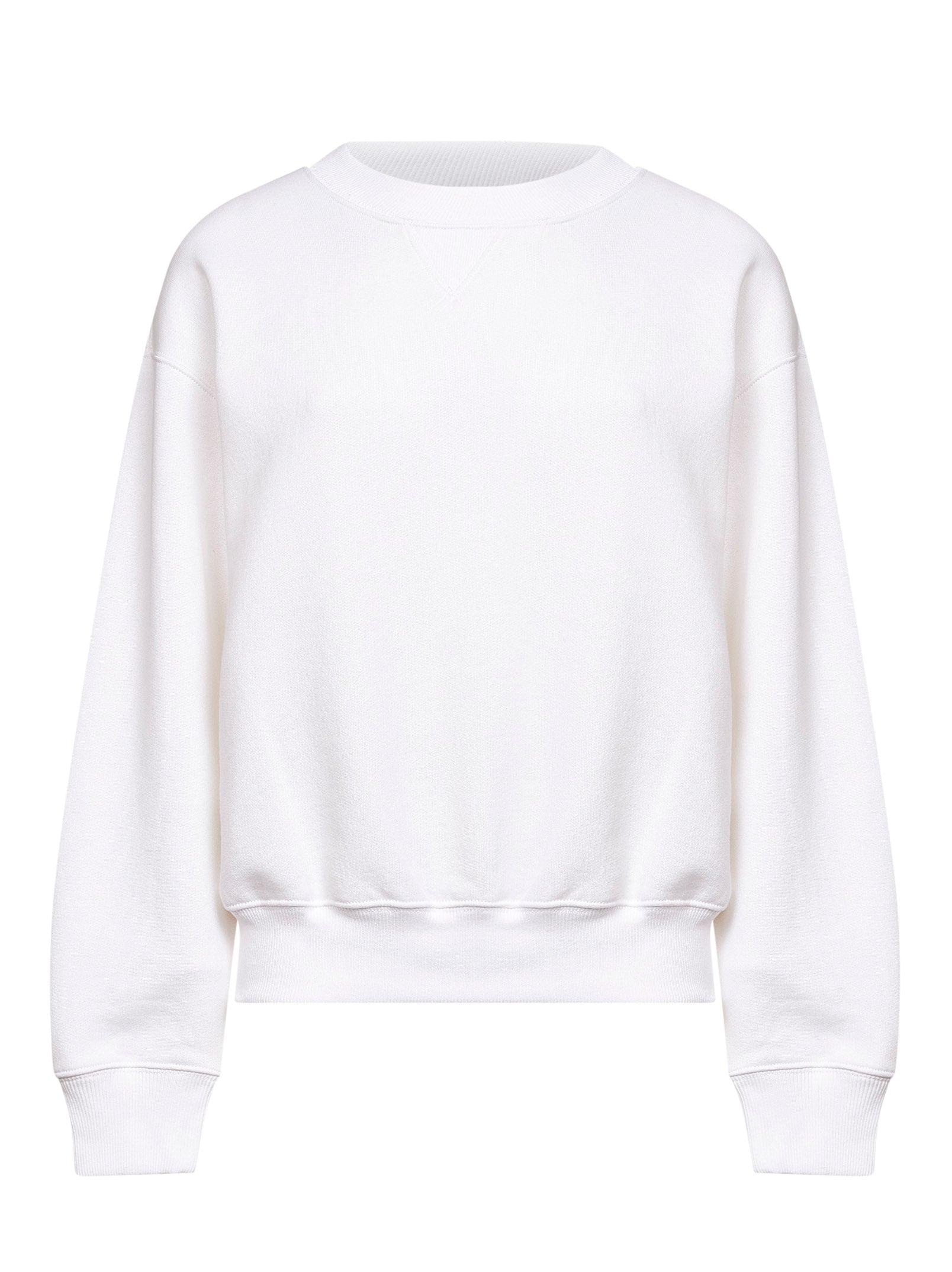 Pony-Embroidered Crewneck Sweatshirt — White
