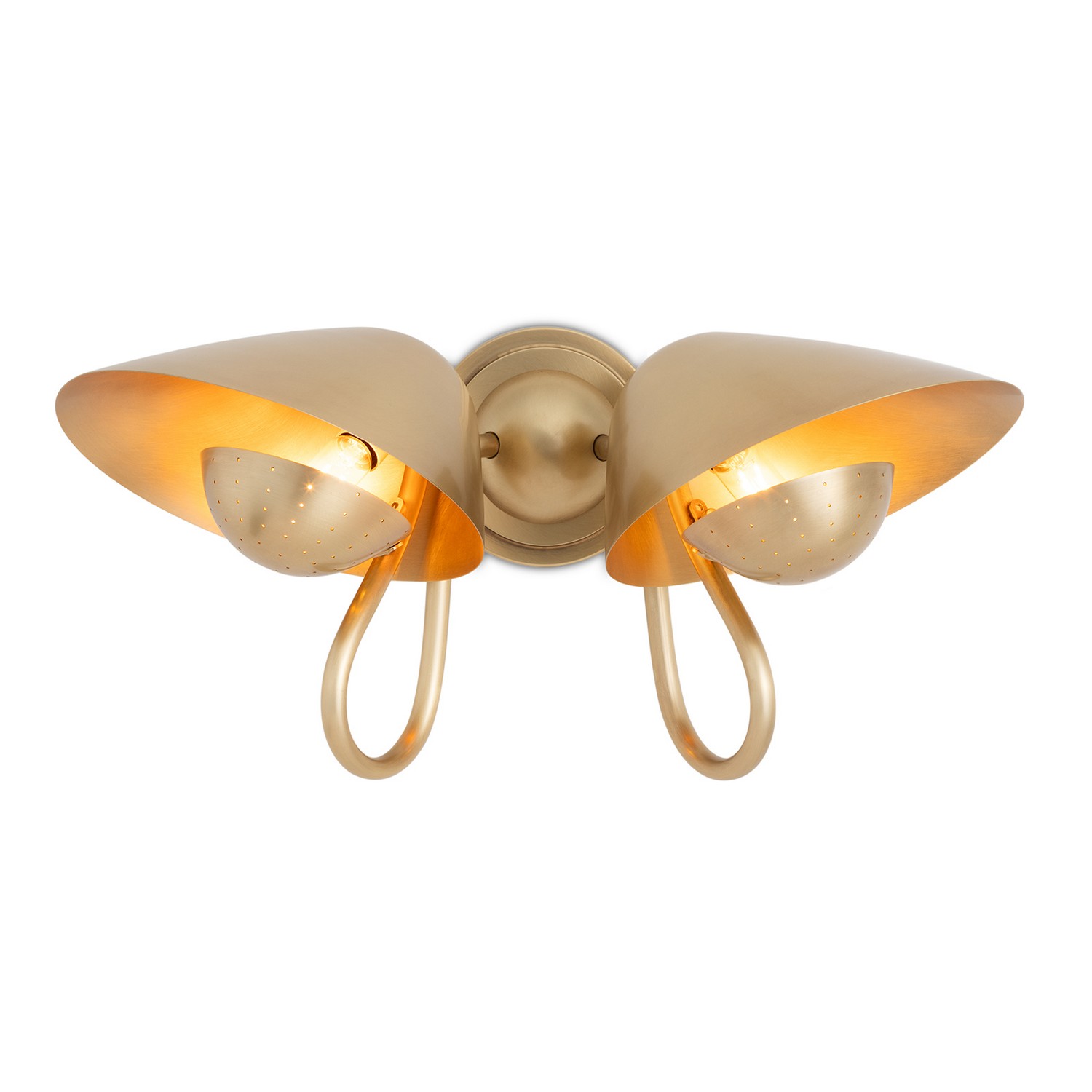 Natural Brass Wall Sconce from the Keaton Collection