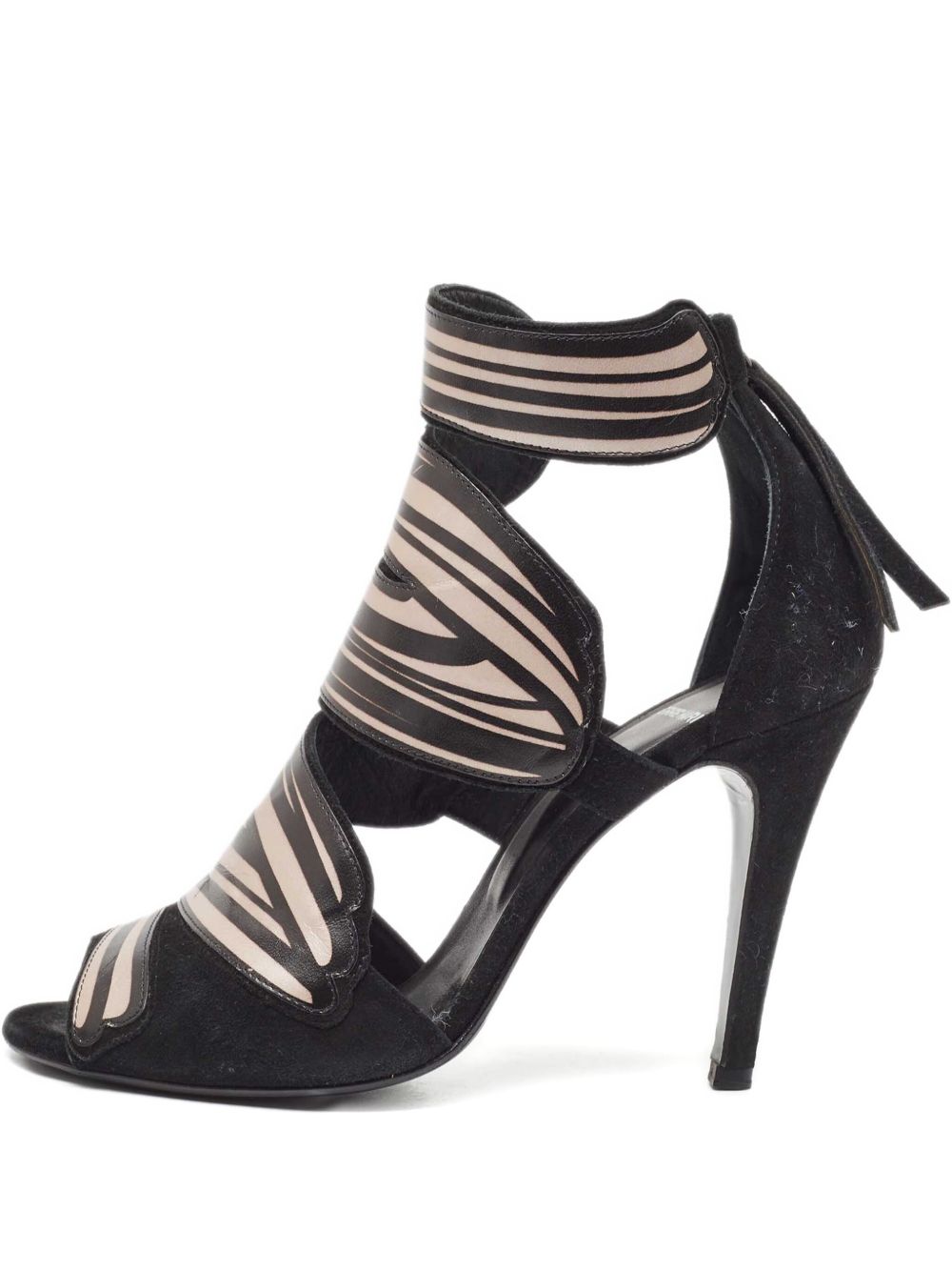 Pre-owned 115mm swirl cutouts sandals - Black