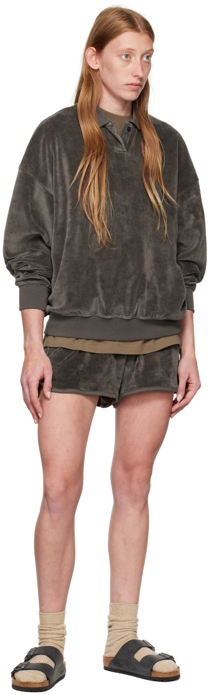 Gray patch shorts