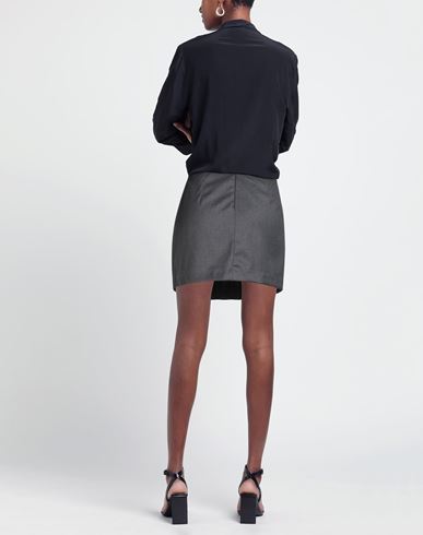 Woman Mini skirt Grey Size XS Polyester, Viscose, Elastane