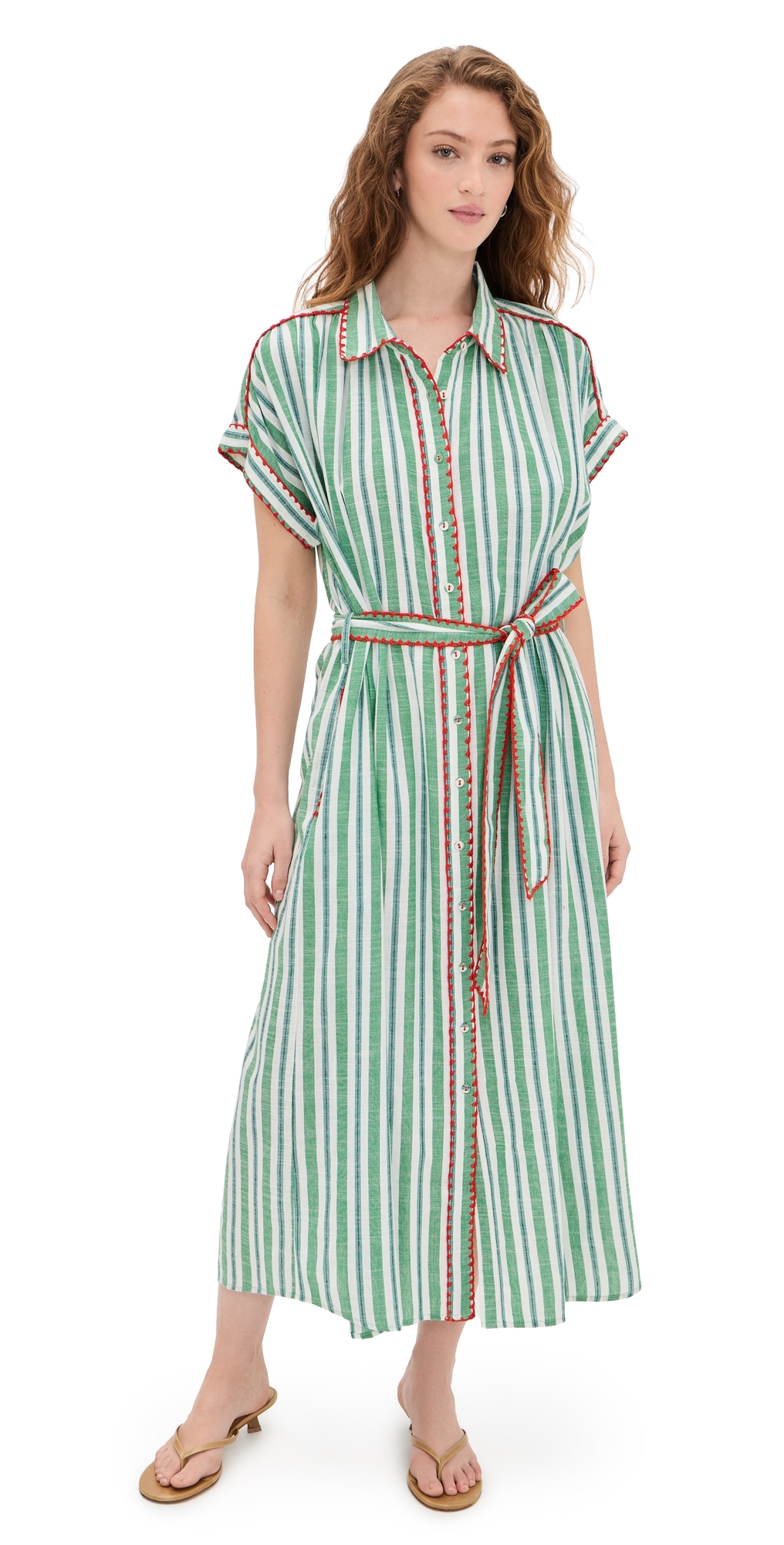 Valerie Caftan Green Stripe XL