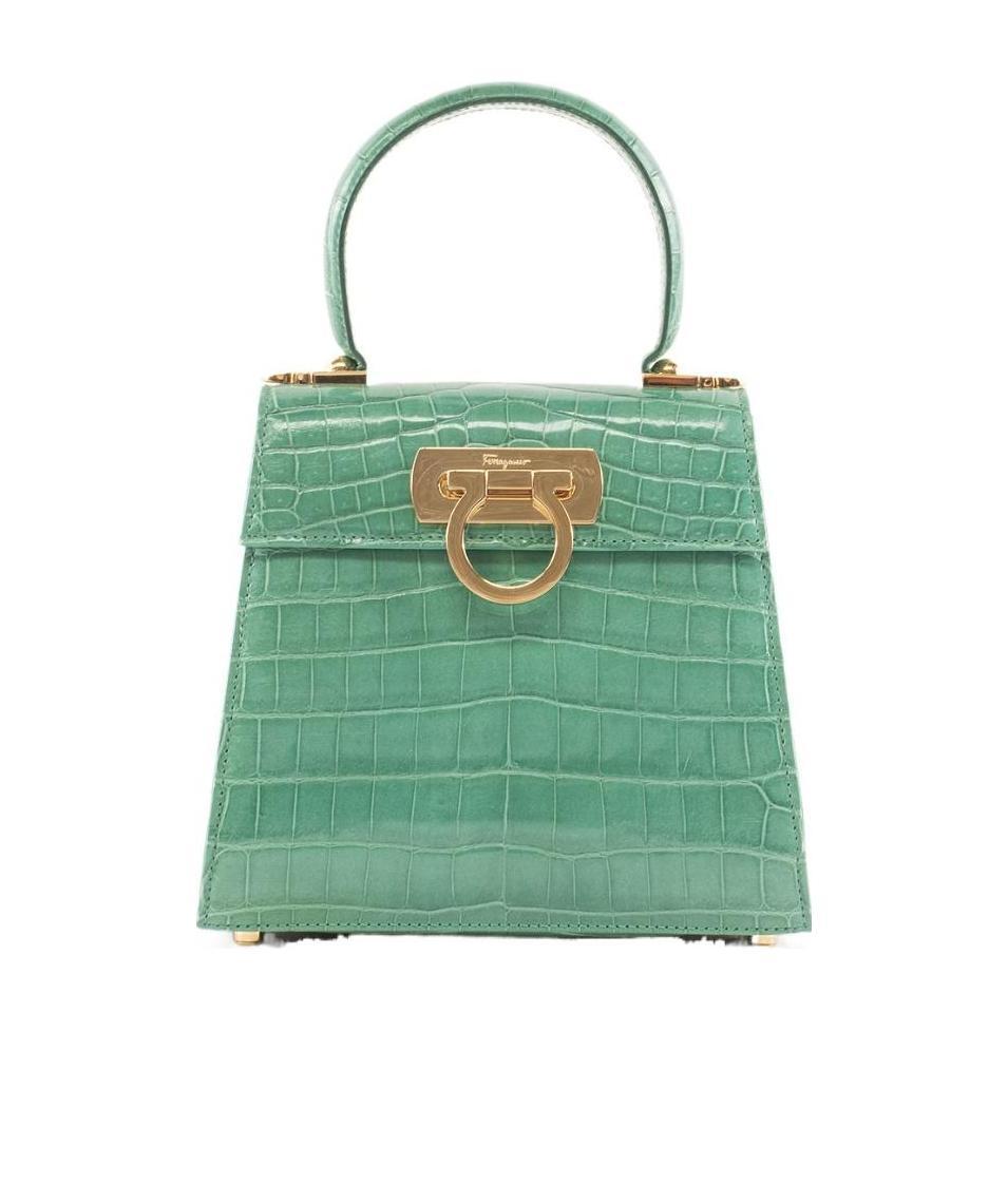 Crocodile effect handbag