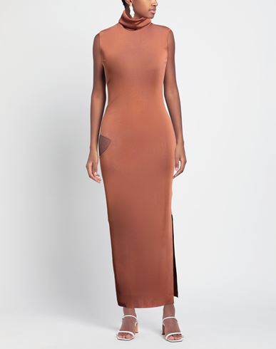 Woman Maxi dress Camel Size M/L Viscose