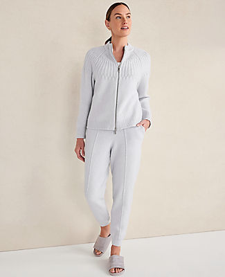 Ann Taylor Haven Well Within Organic Cotton Blend Pintuck Joggers