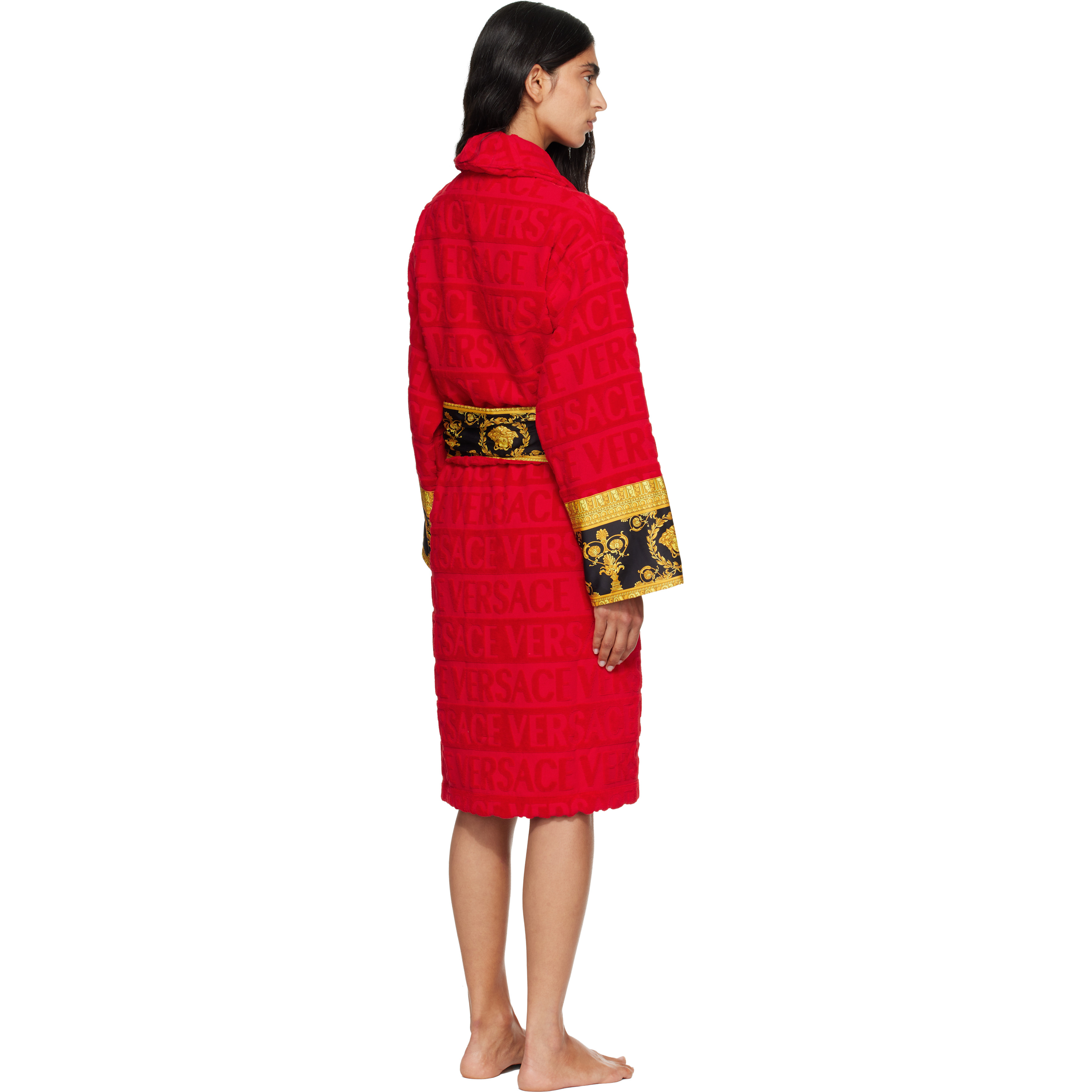 Red 'I Heart Baroque' Bathrobe