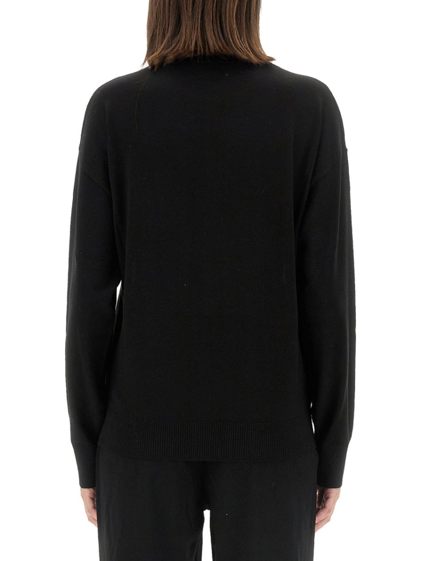 Moschino - knit logo crew neck oversize sweater