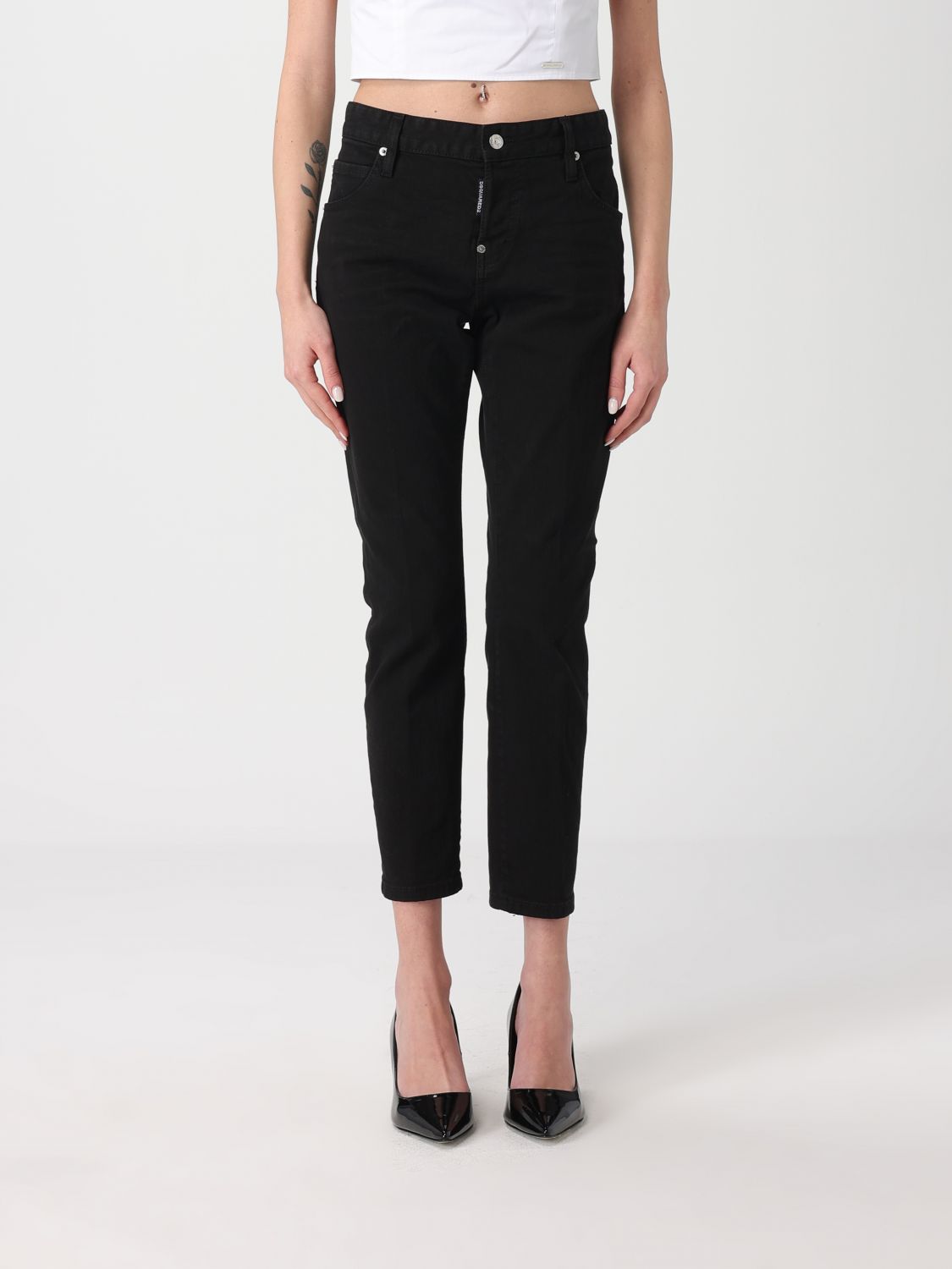 Jeans Woman color Black