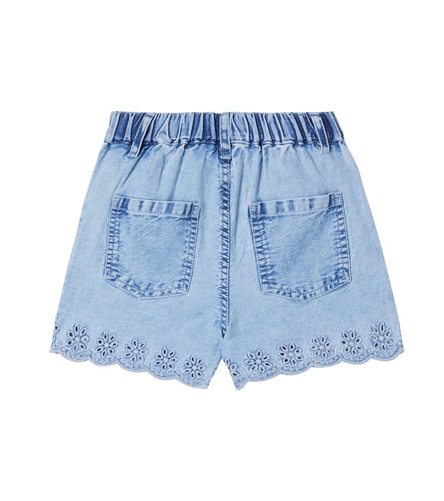 The New Society Niobe embroidered denim shorts