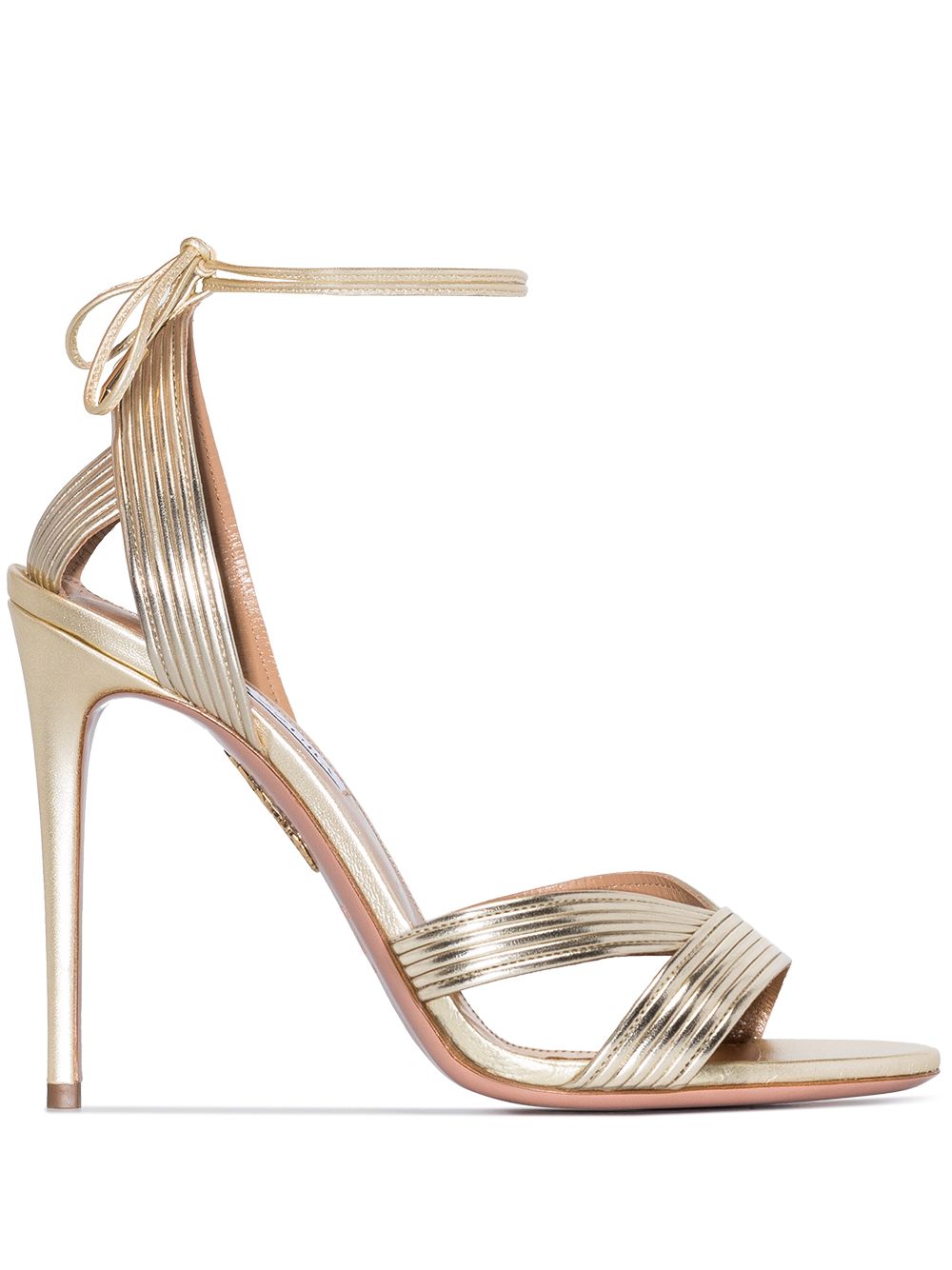 Ari 105mm leather sandals - Gold