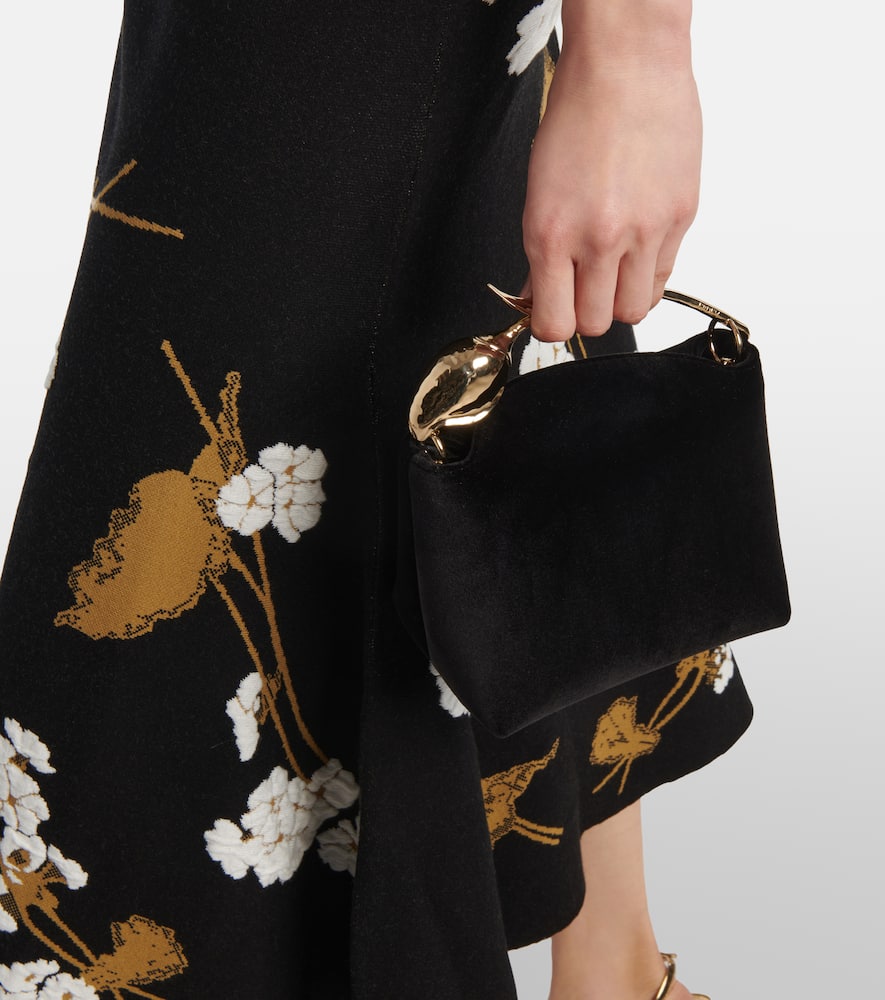 Bloom Mini velvet tote bag
