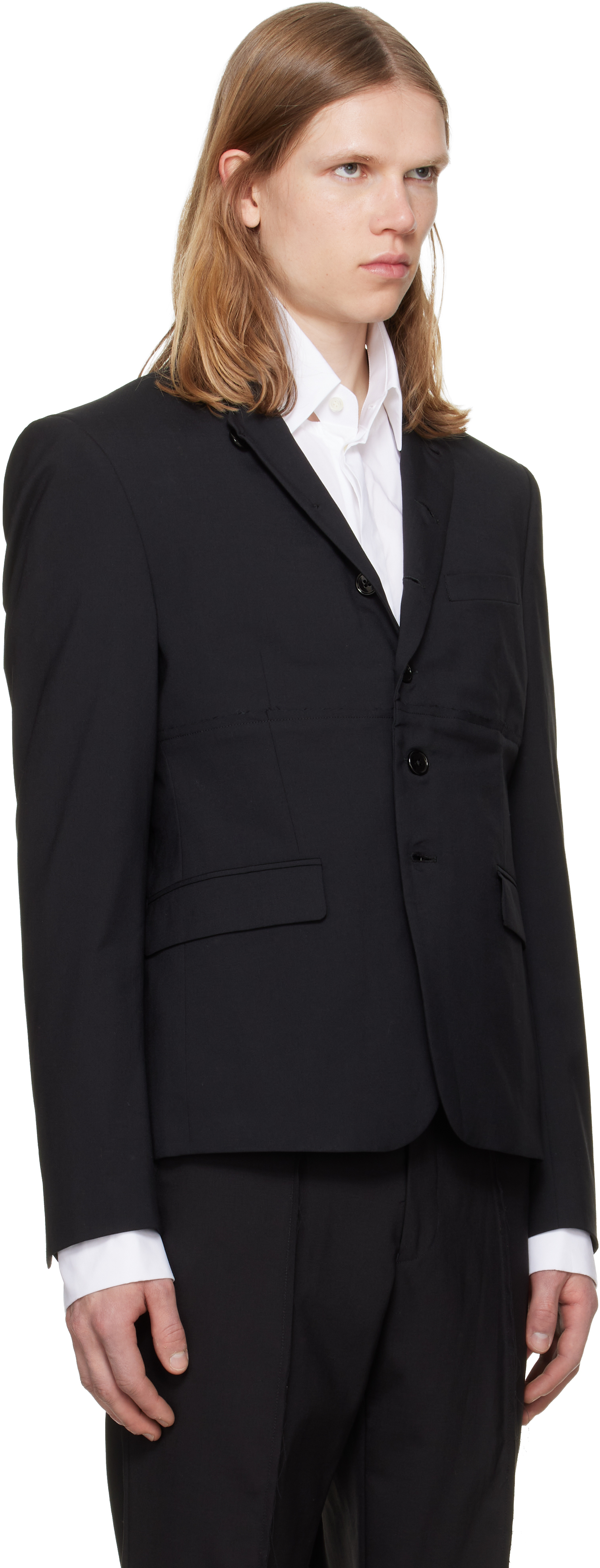 Black Double Button Blazer