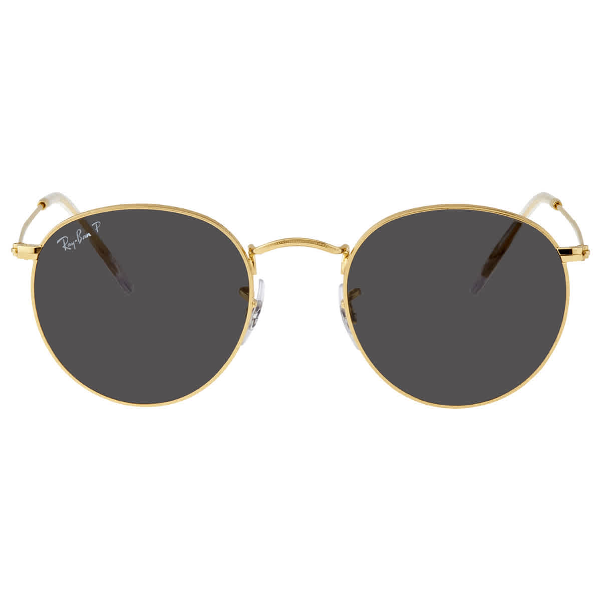 Round Metal Classic Polarized Black Unisex Sunglasses RB3447 919648