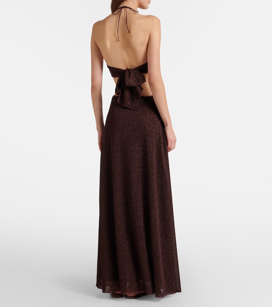 Oséree Lumière cutout halterneck maxi dress