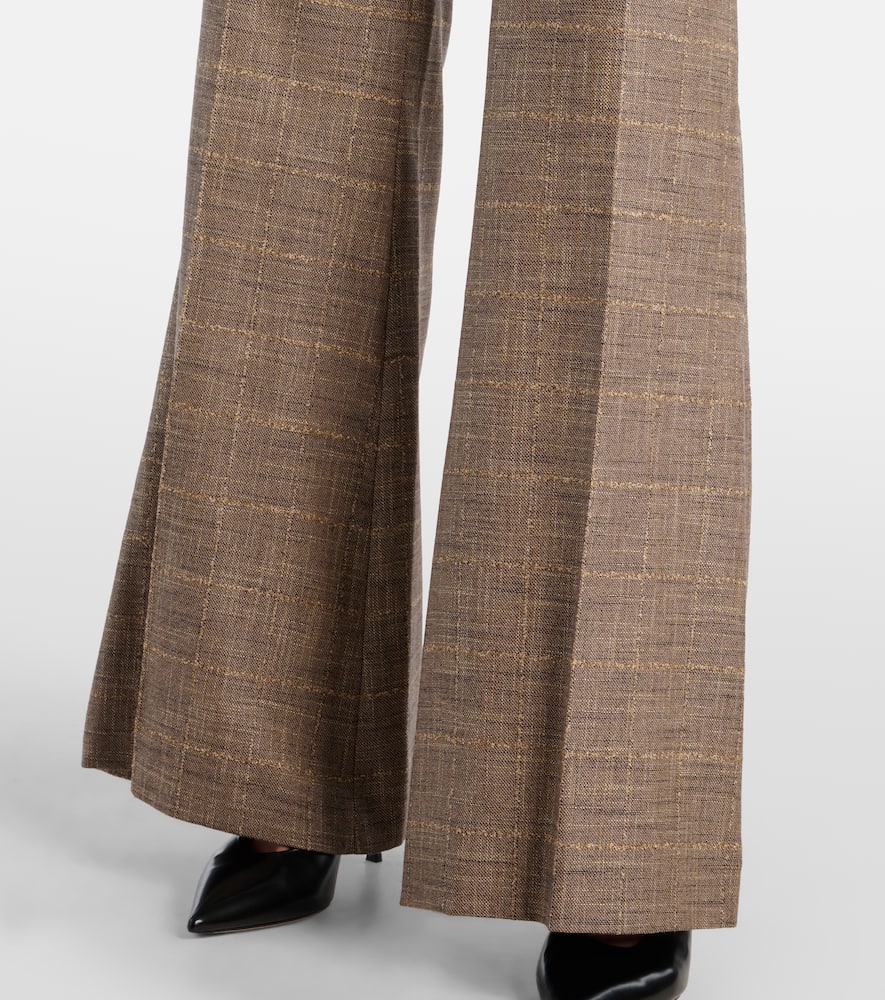 Stevens wool-blend flared pants