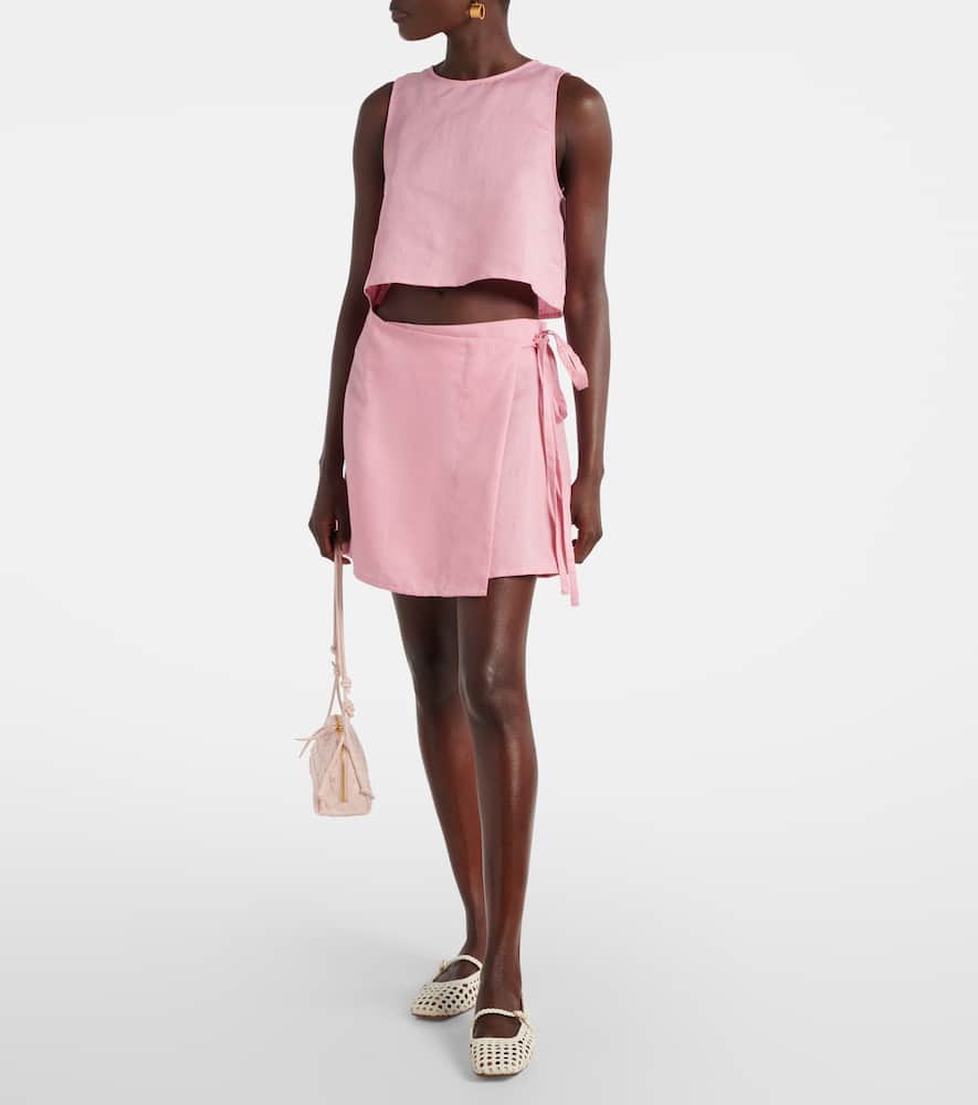 Positano linen miniskirt