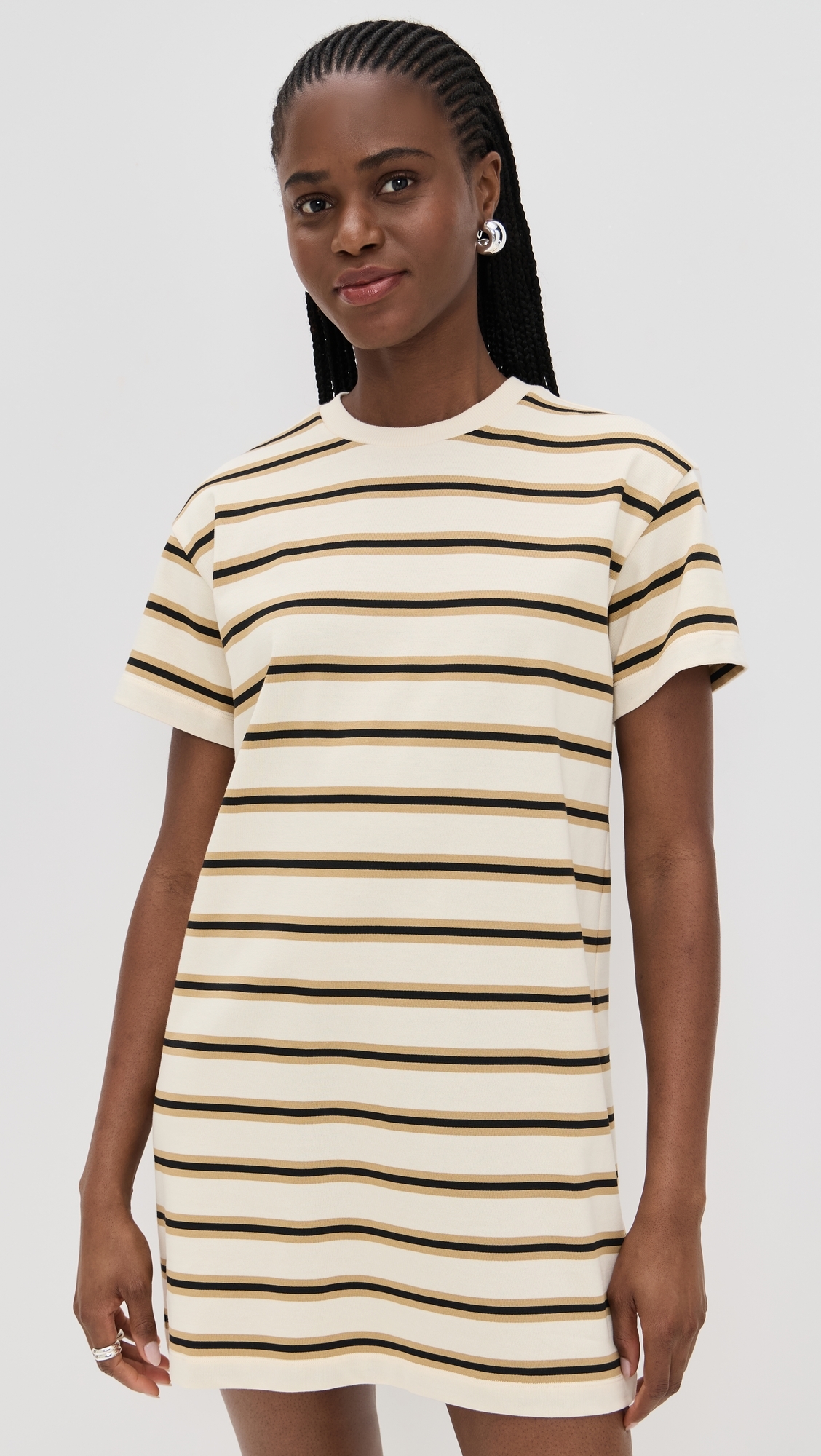 Dory Dress Ivory/Khaki/Black