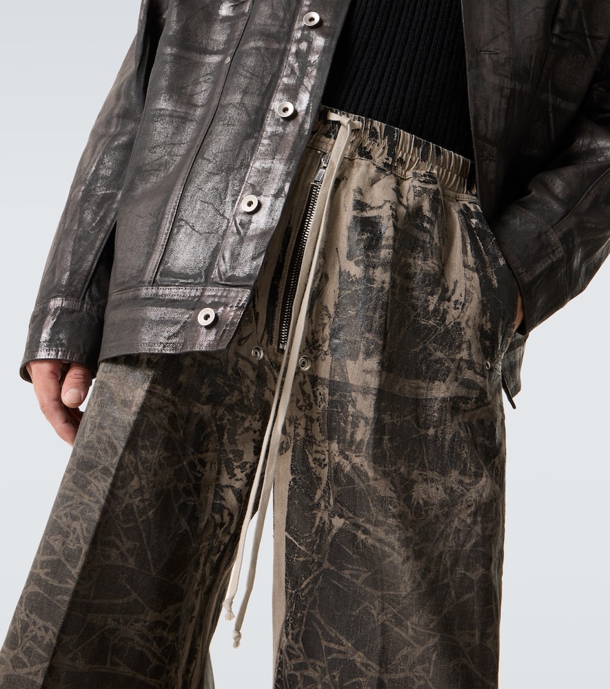 DRKSHDW coated cotton wide-leg pants