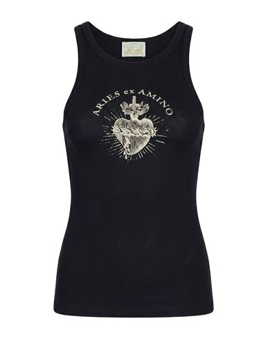 Woman Tank top Charcoal Size 1 Cotton