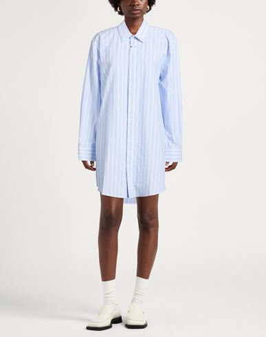 Woman Mini dress Sky blue Size XL Cotton