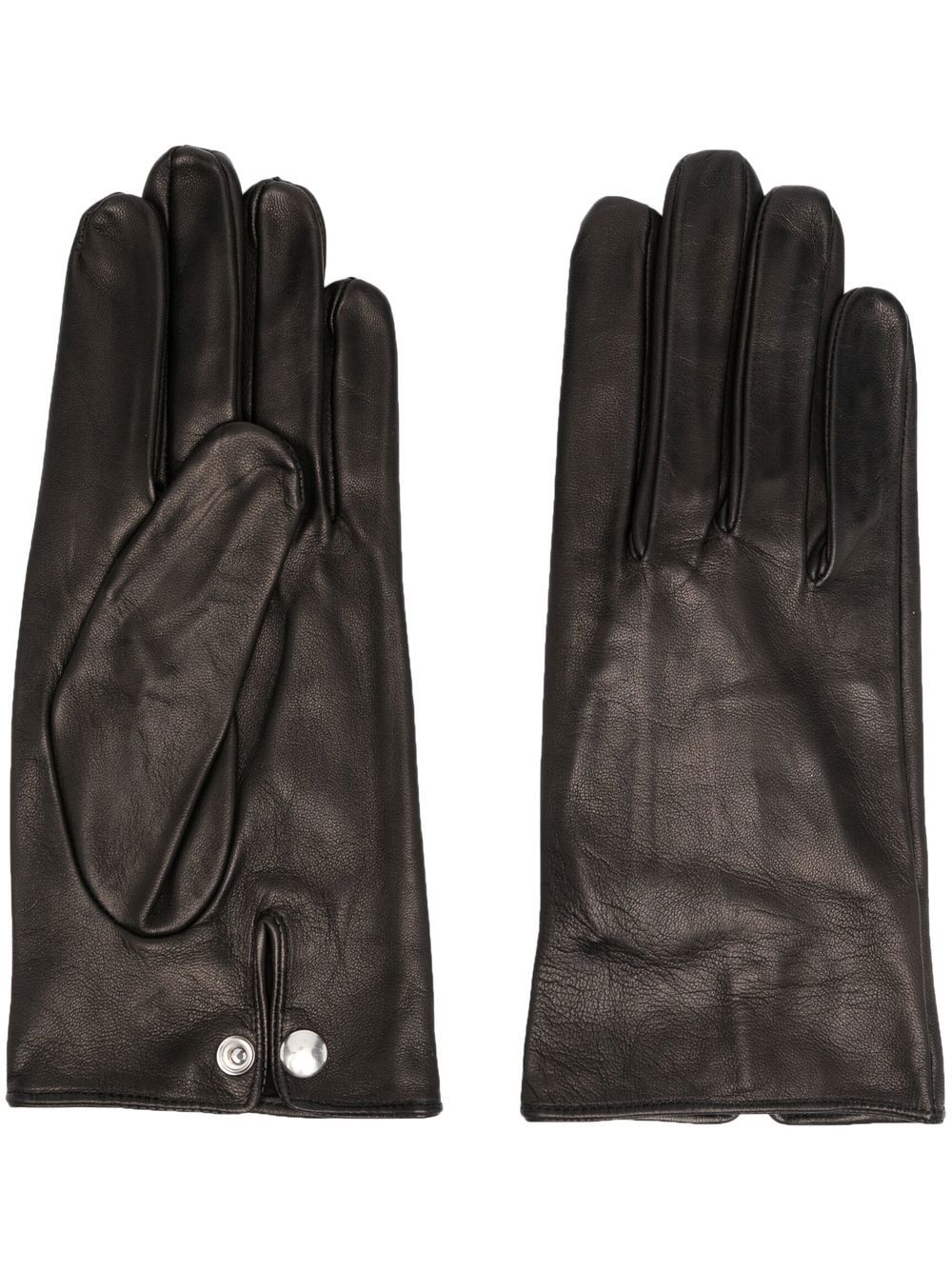 Press-stud fastened gloves - Black