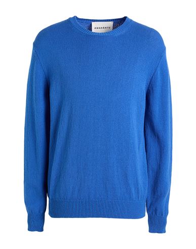 Man Sweater Azure Size M Cotton, Polyamide
