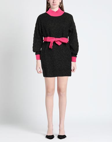 Le Volière Woman Mini dress Black Size M Acrylic, Synthetic fibers, Viscose, Wool, Alpaca wool