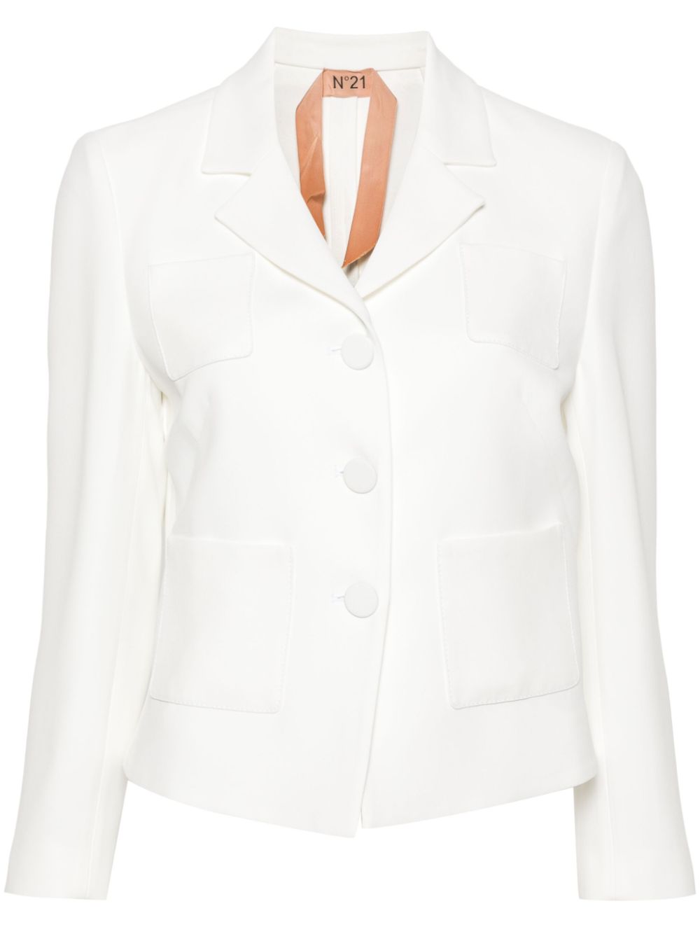 Single-breasted blazer - White