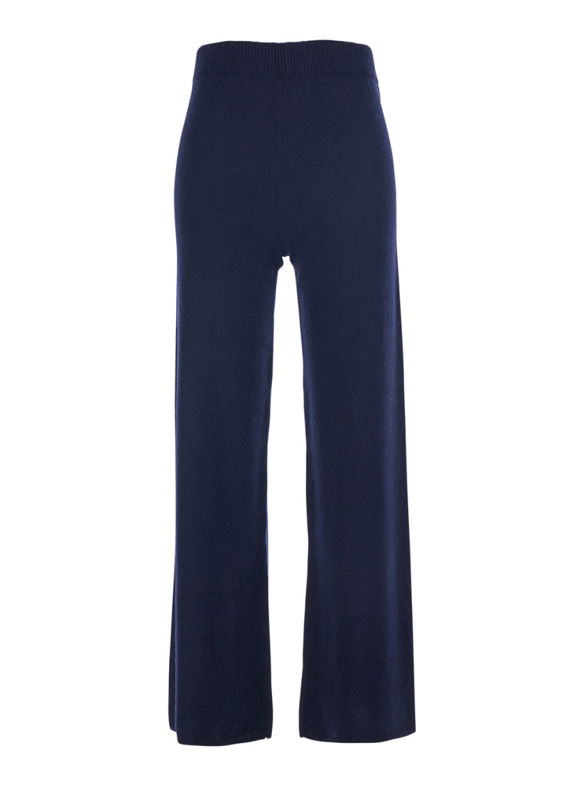 Blue Relaxed Drawstring Pants