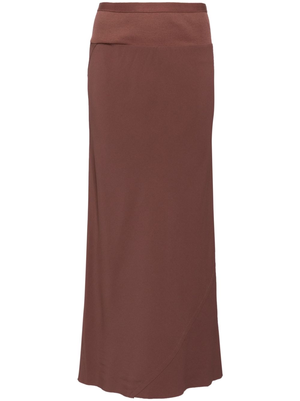 Calf Bias midi skirt - Black
