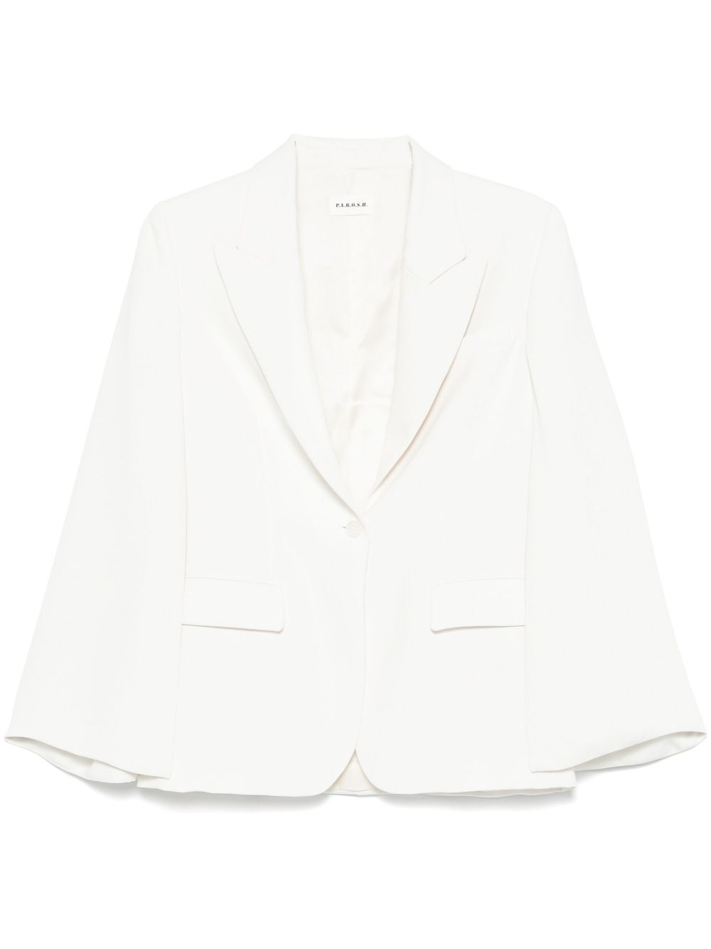 Single-Breasted Blazer — White