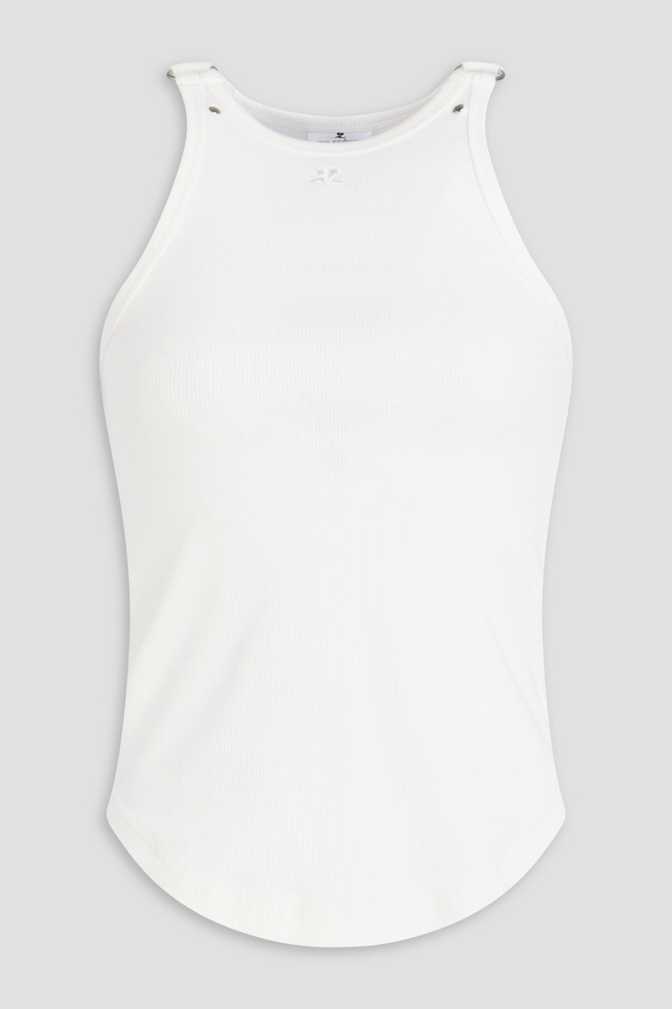 Buckle 90's ribbed cotton tank - White - L