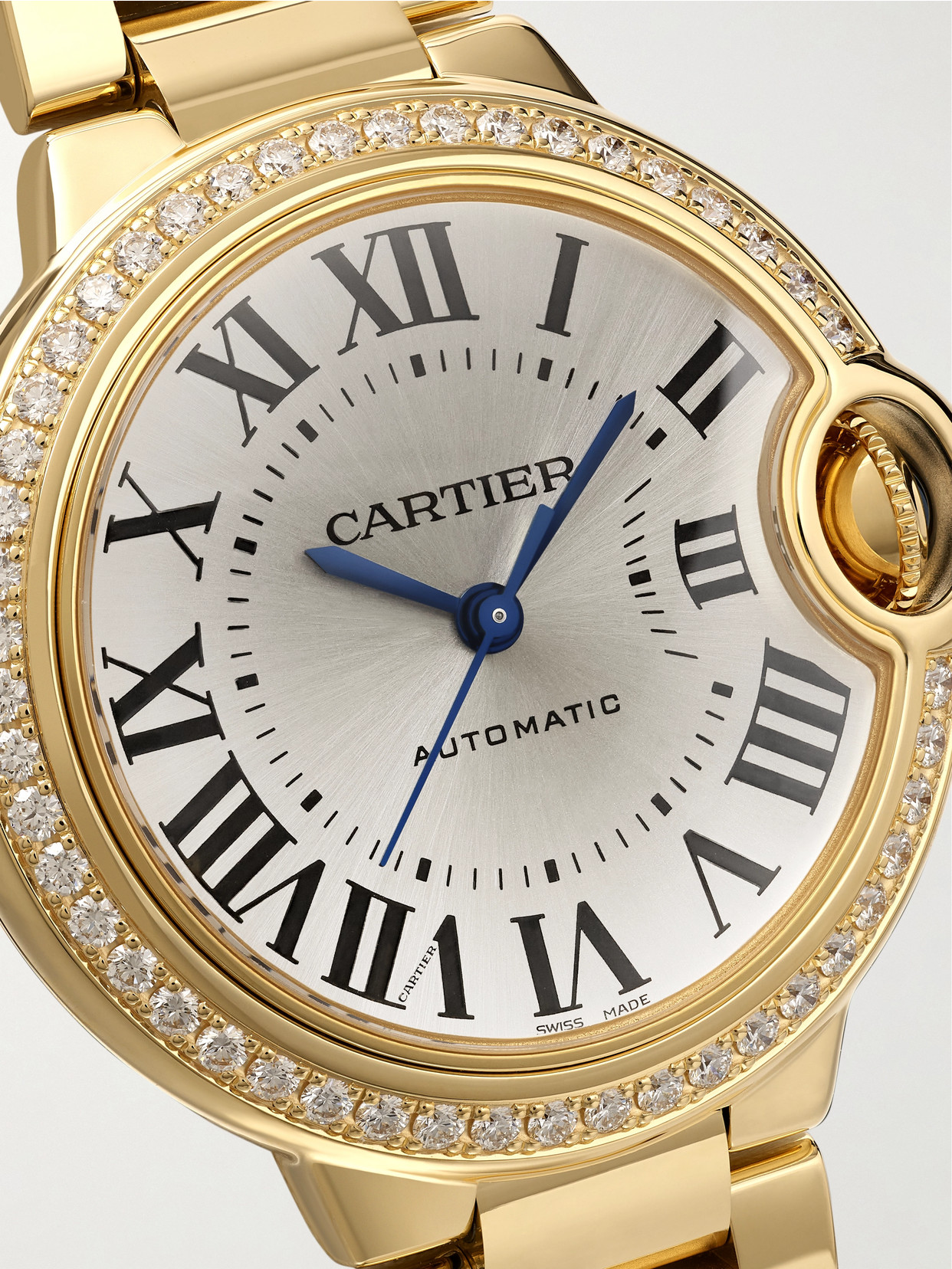 Ballon Bleu De Automatic 33mm 18-karat Gold And Diamond Watch - One size