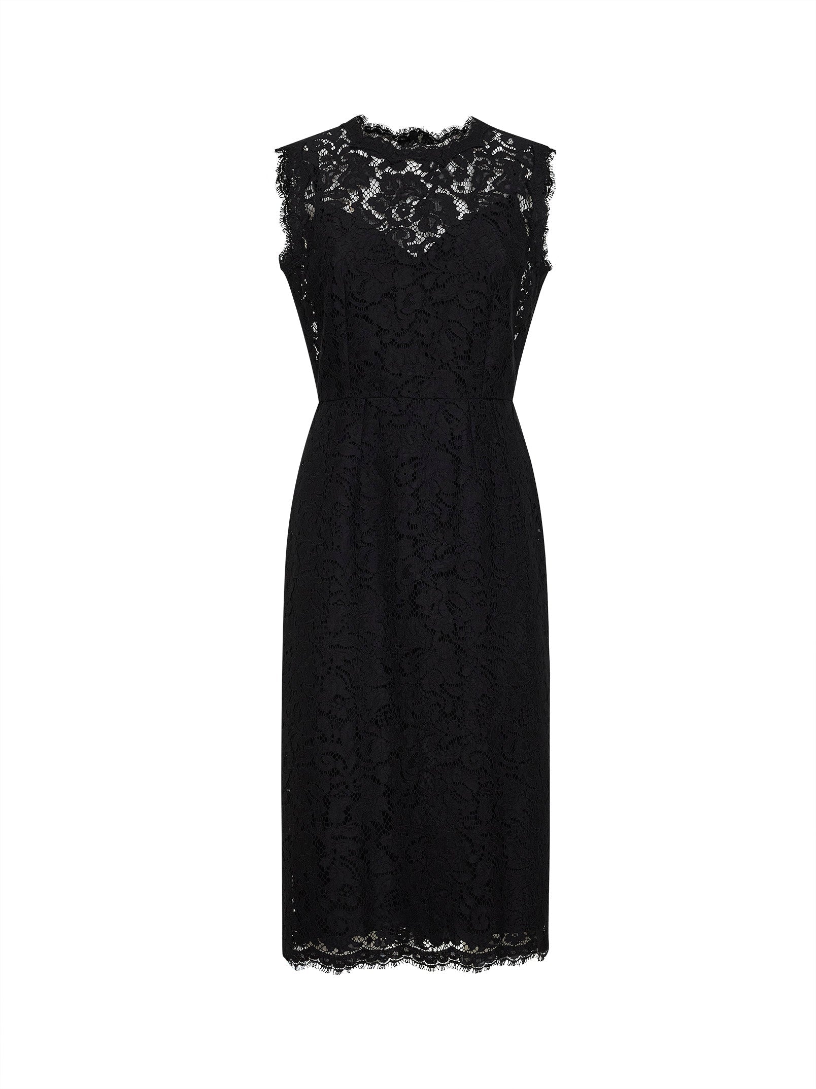 Lace Sheath Dress — Black