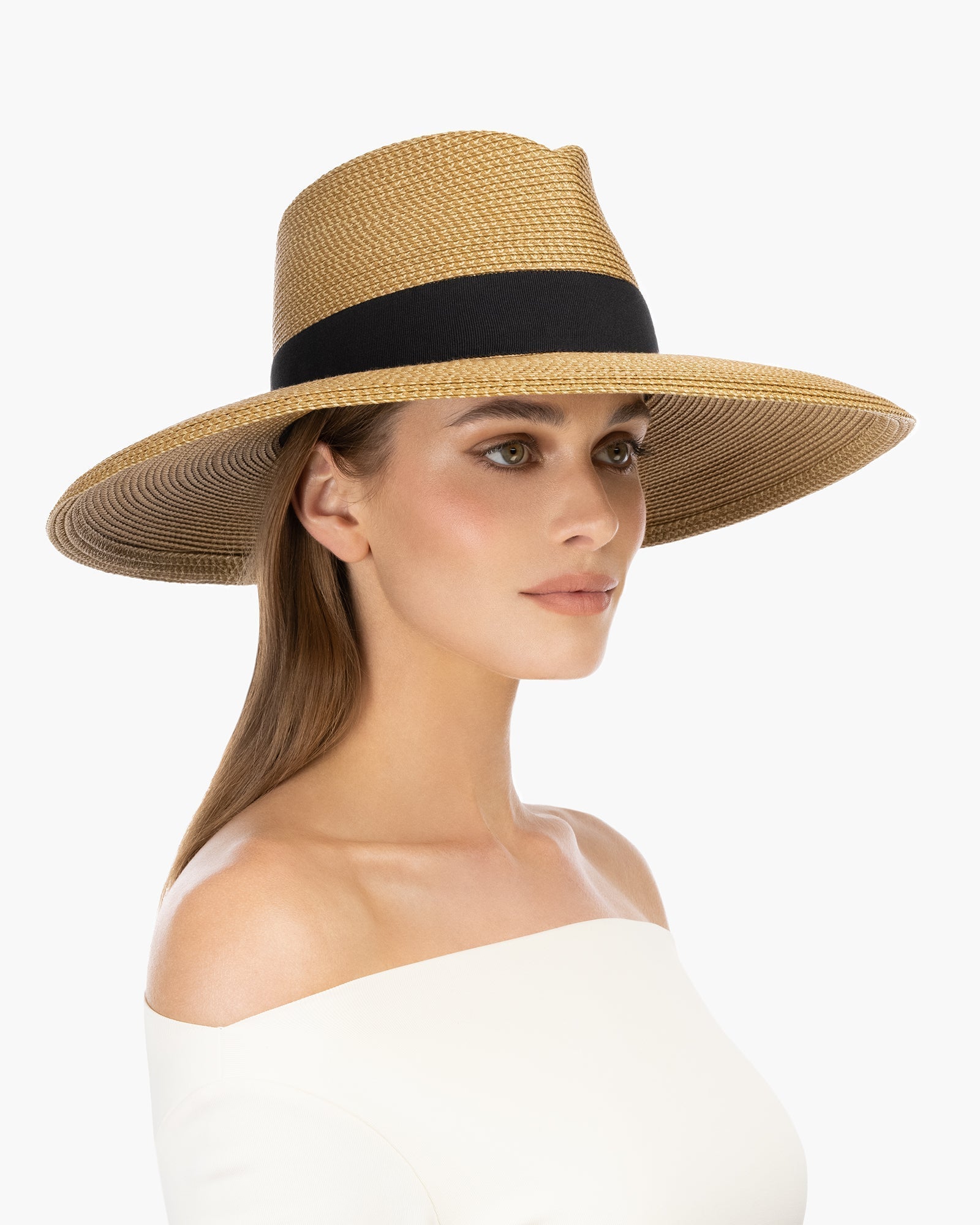 Women's OriginalCream Squishee Fedora Hat, 4.5 in Brim, UPF 50+ Protection for Women