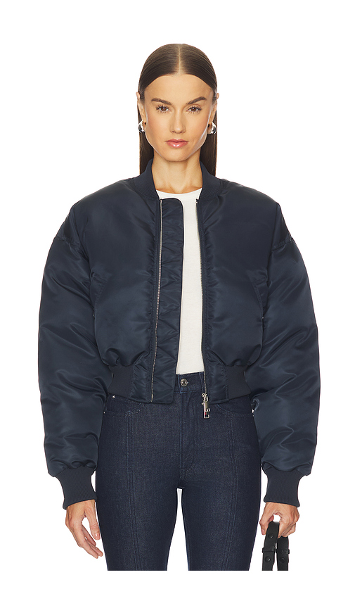 GRLFRND Carter Bomber Jacket in Navy. - XS also in L, M, S