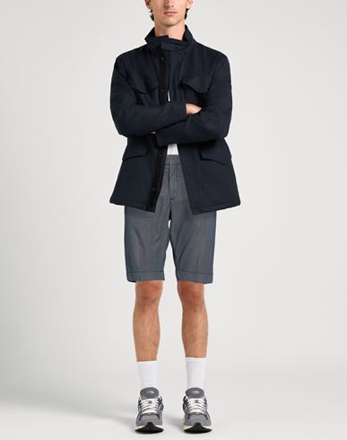 Man Shorts & Bermuda Shorts Navy Size 34 Cotton, Polyester, Elastane